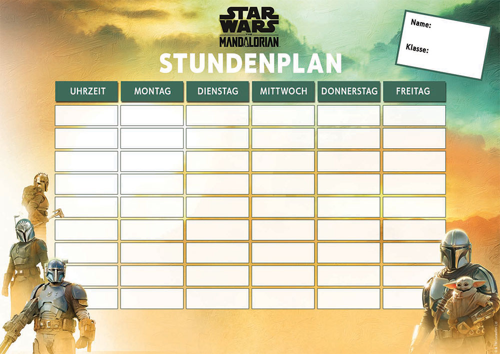 Stundenplan Star Wars