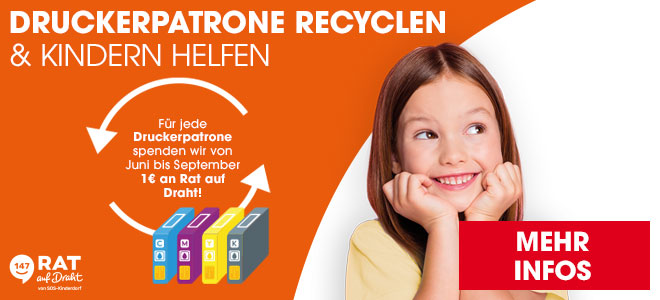 Druckerpatronen recyclen & Kindern helfen - Rat auf Draht